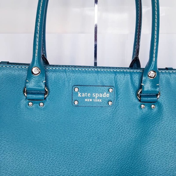 Kate Spade Wellesley Quinn bright teal Purse Handbag - Picture 5 of 14